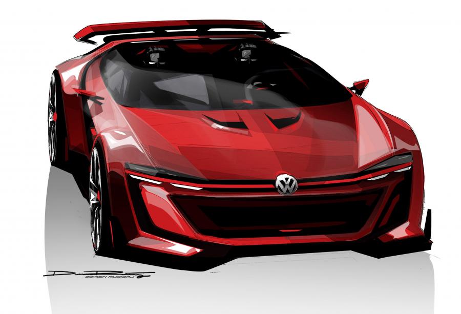 Эскиз Volkswagen Golf GTi Roadster Vision Gran Turismo 2014 года  (фото 25 из 35)